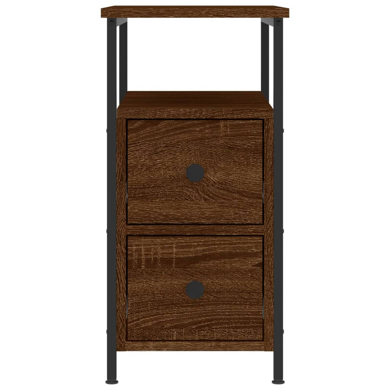 Bedside Cabinets 2 pcs Brown Oak 30x60x60 cm Engineered Wood