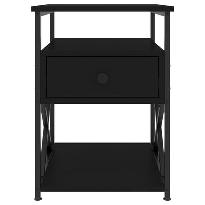 Bedside Cabinets 2 pcs Black 40x42x55 cm Engineered Wood