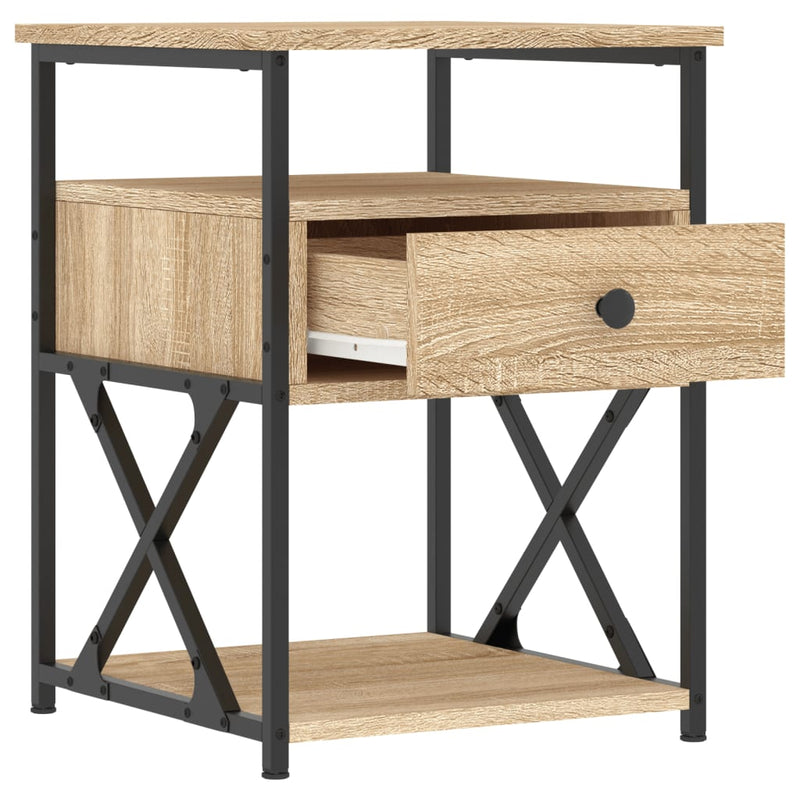 Bedside Cabinets 2 pcs Sonoma Oak 40x42x55 cm Engineered Wood