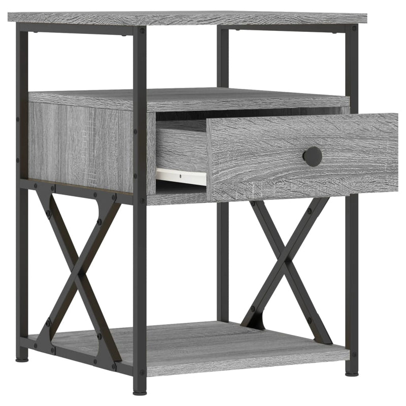 Bedside Cabinets 2 pcs Grey Sonoma 40x42x55 cm Engineered Wood