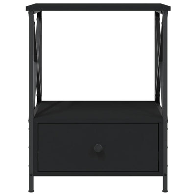 Bedside Table Black 50x41x65 cm Engineered Wood