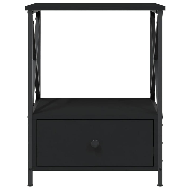 Bedside Table Black 50x41x65 cm Engineered Wood