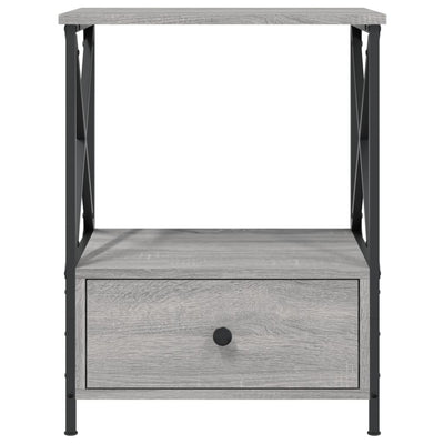 Bedside Table Grey Sonoma 50x41x65 cm Engineered Wood