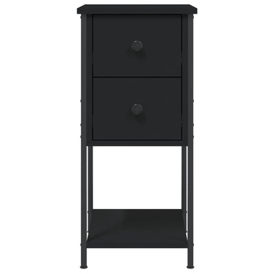 Bedside Cabinets 2 pcs Black 32x42x70 cm Engineered Wood