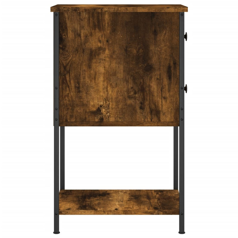 Bedside Cabinet Smoked Oak 32x42x70 cm Engineered Wood