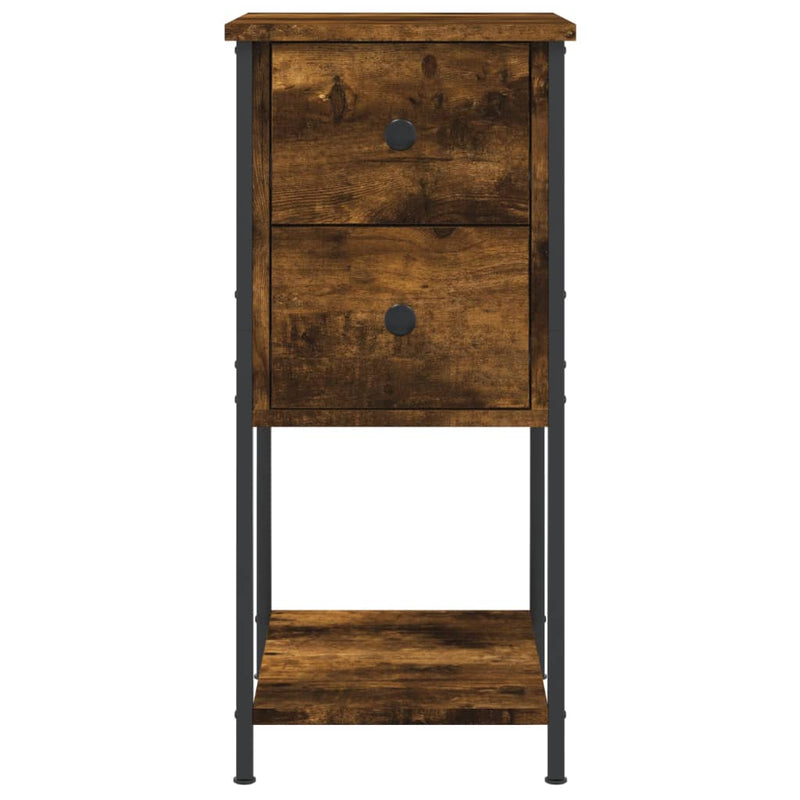 Bedside Cabinets 2 pcs Smoked Oak 32x42x70 cm Engineered Wood