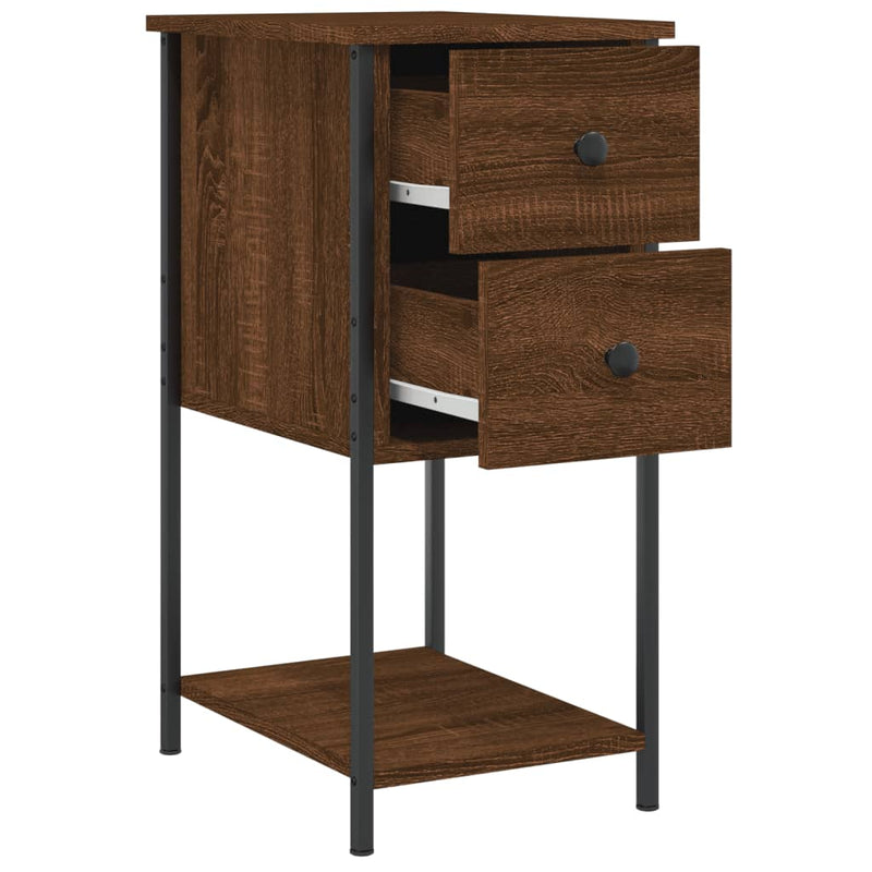 Bedside Cabinets 2 pcs Brown Oak 32x42x70 cm Engineered Wood