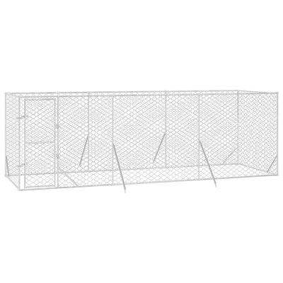 Outdoor Dog Kennel Silver 6x2x2 m Galvanised Steel