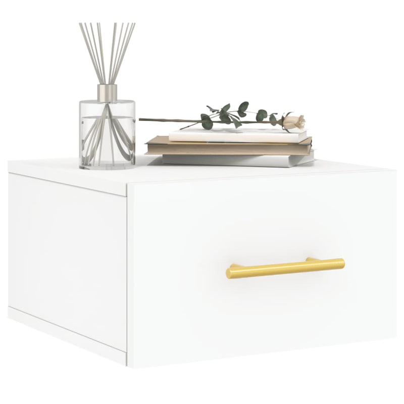 Wall-mounted Bedside Cabinet White 35x35x20 cm