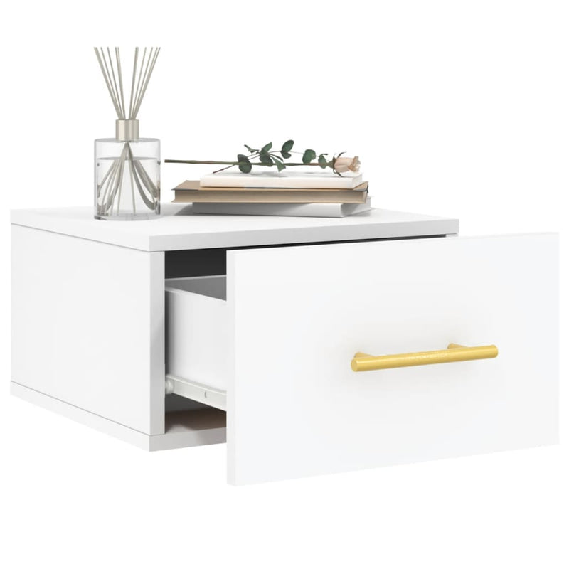 Wall-mounted Bedside Cabinet White 35x35x20 cm