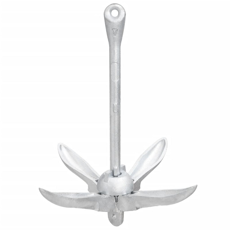 Folding Anchor Silver 1.5 kg Malleable Iron