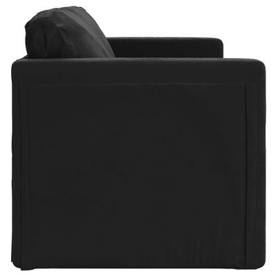 Floor Sofa Bed 2-in-1 Black 122x204x55 cm Velvet