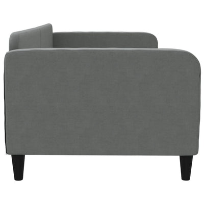 Day Bed without Mattress Dark Grey 90x190 cm Fabric