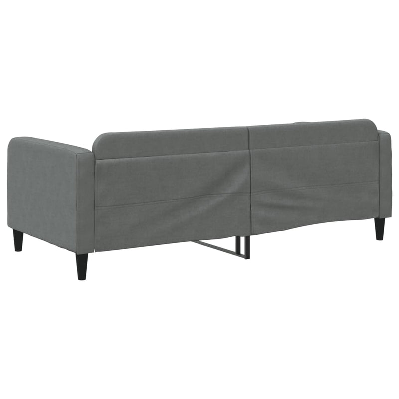 Day Bed without Mattress Dark Grey 90x190 cm Fabric