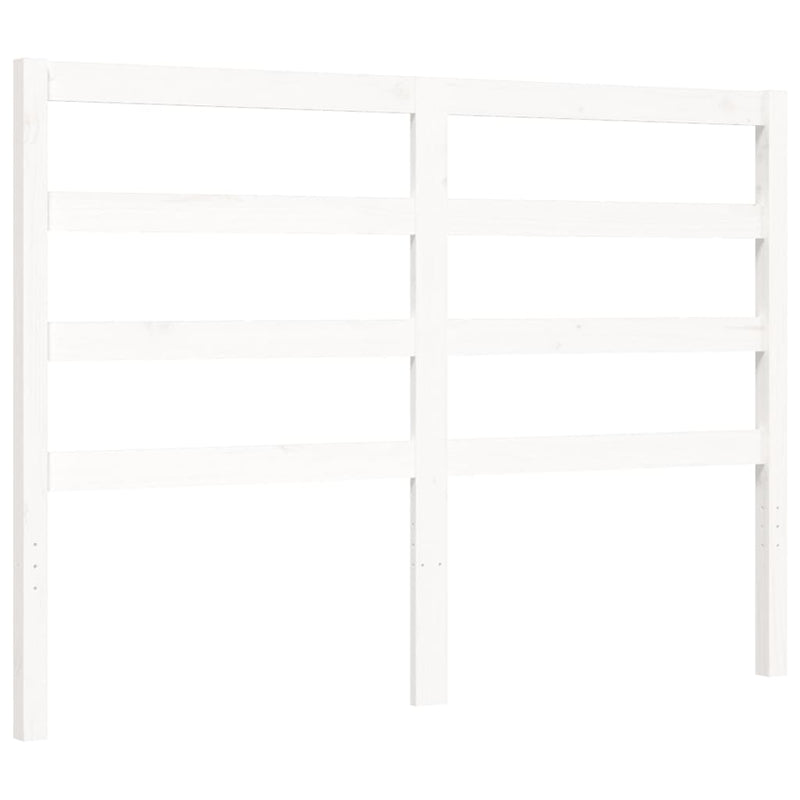 Bed Frame without Mattress White 150x200 cm Solid Wood Pine