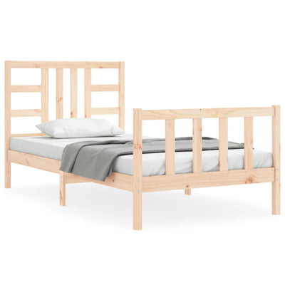 Bed Frame without Mattress 90x190 cm Solid Wood Pine