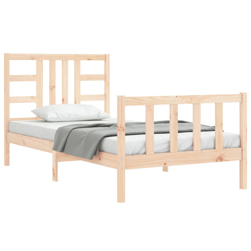 Bed Frame without Mattress 90x190 cm Solid Wood Pine