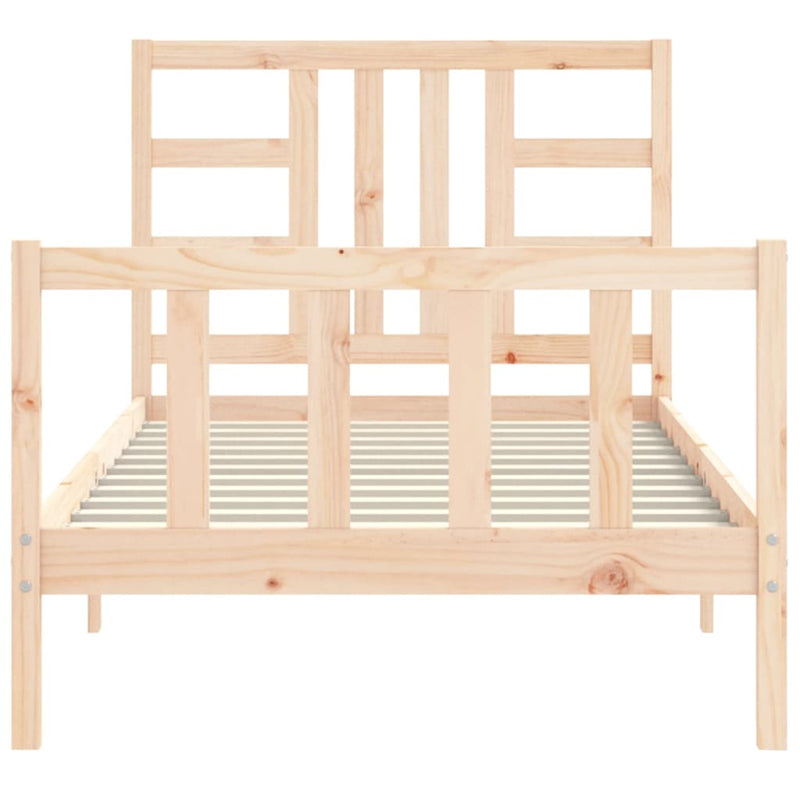 Bed Frame without Mattress 90x190 cm Solid Wood Pine