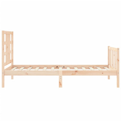 Bed Frame without Mattress 90x190 cm Solid Wood Pine