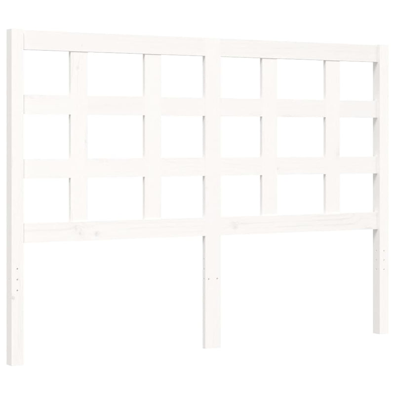 Bed Frame without Mattress White 135x190 cm Solid Wood Pine