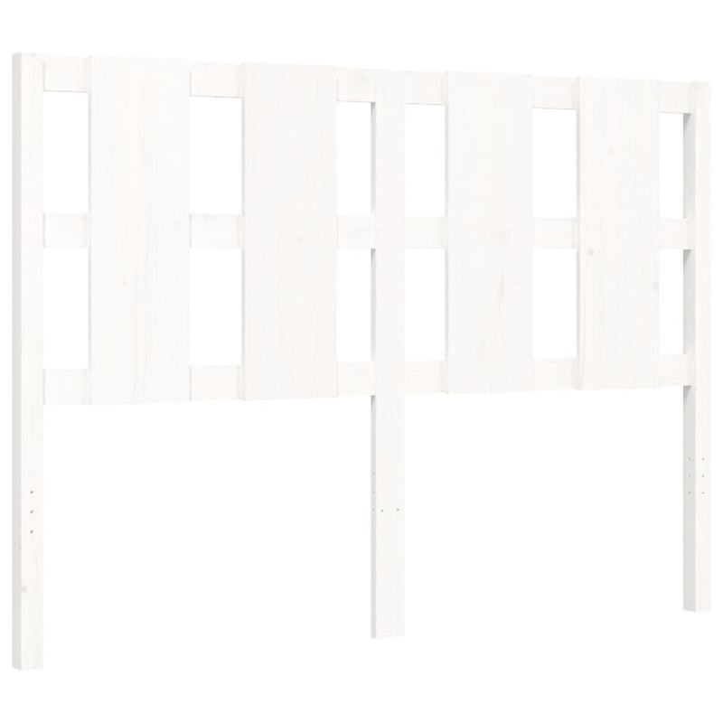 Bed Frame without Mattress White 135x190 cm Solid Wood Pine