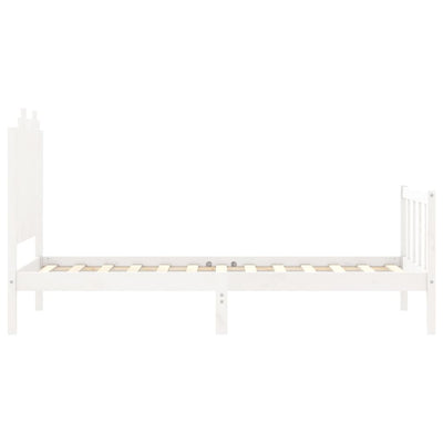 Bed Frame without Mattress White 90x190 cm Solid Wood Pine