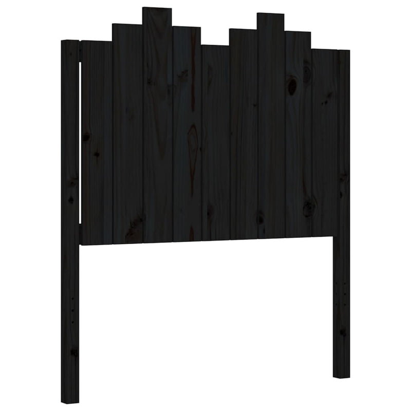 Bed Frame without Mattress Black 90x190 cm Solid Wood Pine