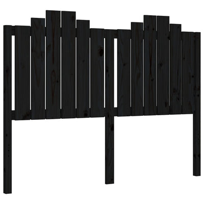 Bed Frame with Headboard Black 137x187 cm Double Solid Wood