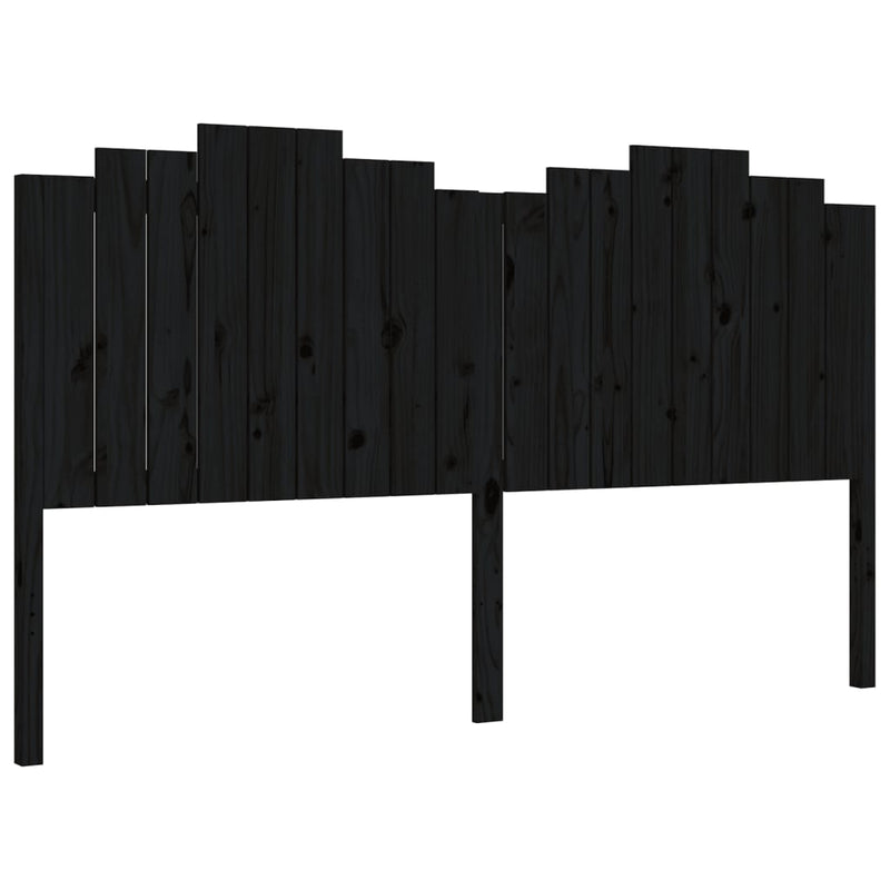 Bed Frame without Mattress Black 183x203 cm King Solid Wood Pine