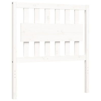 Bed Frame without Mattress White 90x190 cm Solid Wood Pine