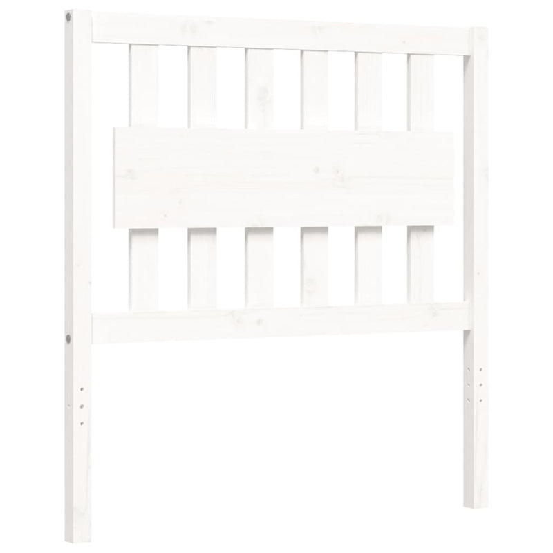 Bed Frame without Mattress White 90x190 cm Solid Wood Pine