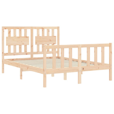 Bed Frame without Mattress 135x190 cm Solid Wood Pine