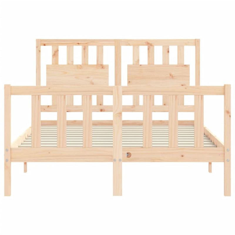 Bed Frame without Mattress 135x190 cm Solid Wood Pine