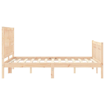 Bed Frame without Mattress 135x190 cm Solid Wood Pine