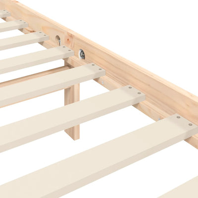 Bed Frame without Mattress 135x190 cm Solid Wood Pine