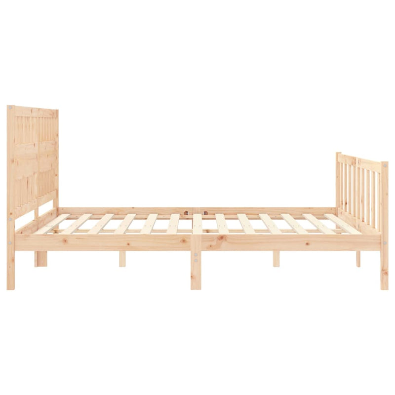 Bed Frame without Mattress 183x203 cm King Solid Wood Pine