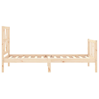 Bed Frame without Mattress 90x190 cm Solid Wood Pine