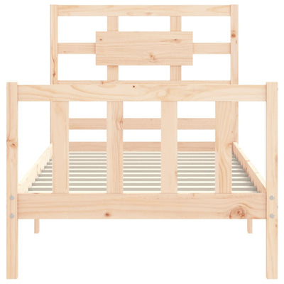 Bed Frame without Mattress 90x190 cm Solid Wood Pine