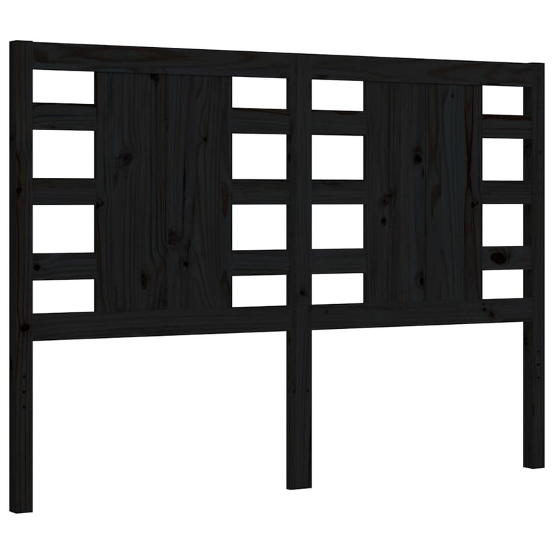 Bed Frame without Mattress Black 135x190 cm Solid Wood Pine