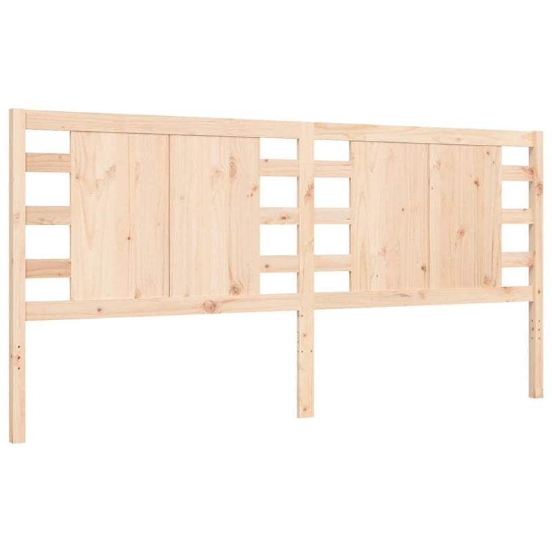 Bed Frame with Headboard 183x203 cm King Solid Wood