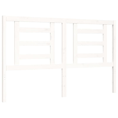 Bed Frame without Mattress White 150x200 cm Solid Wood Pine