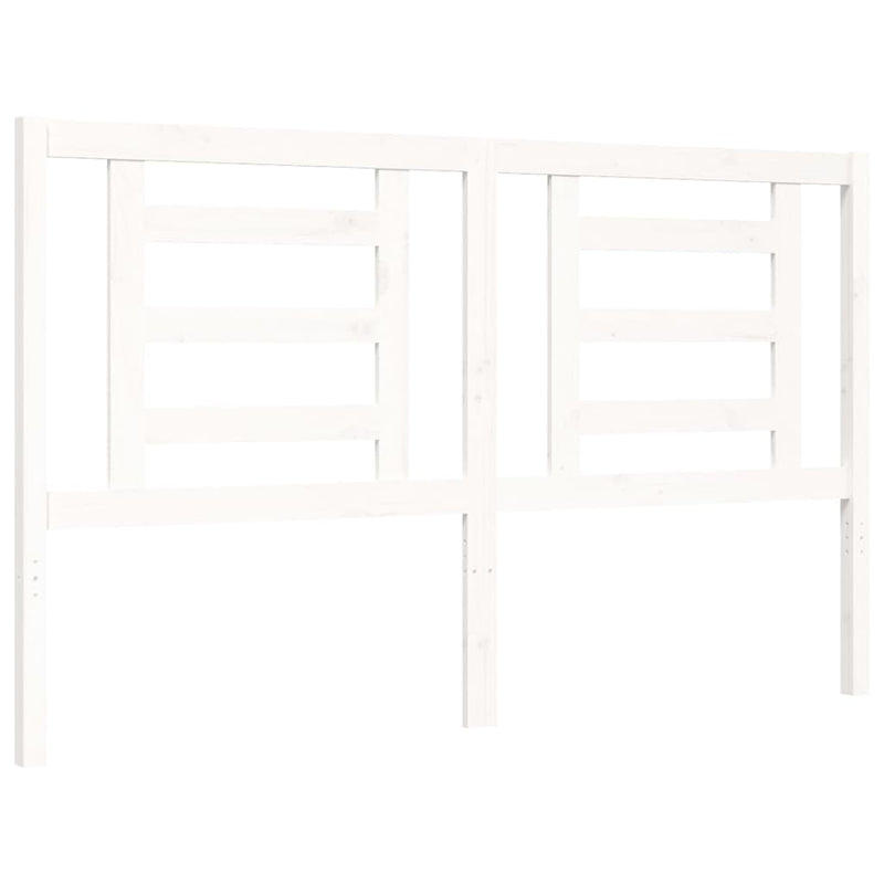 Bed Frame without Mattress White 150x200 cm Solid Wood Pine