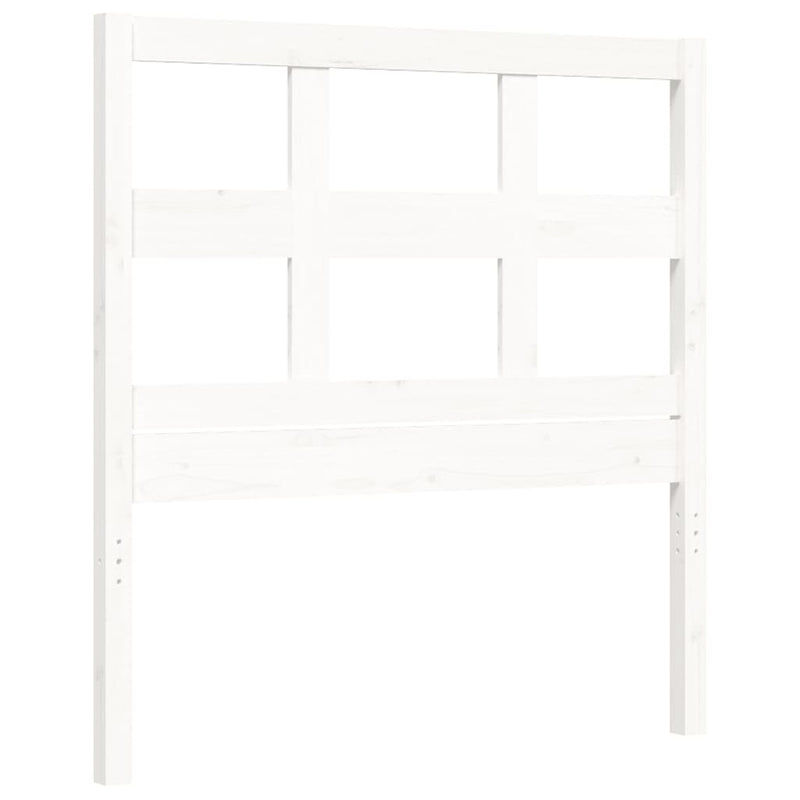 Bed Frame without Mattress White 90x190 cm Solid Wood Pine