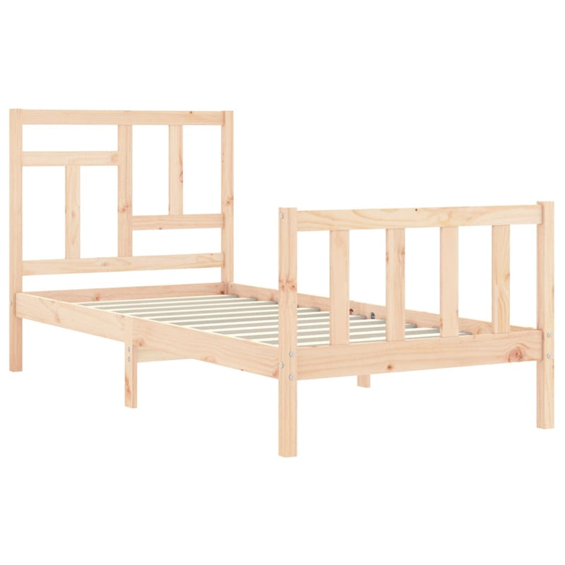 Bed Frame without Mattress 90x190 cm Solid Wood Pine