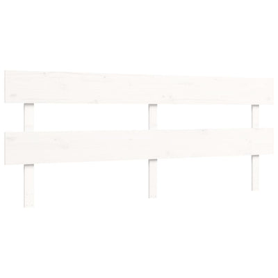 Bed Frame without Mattress White 183x203 cm King Solid Wood Pine