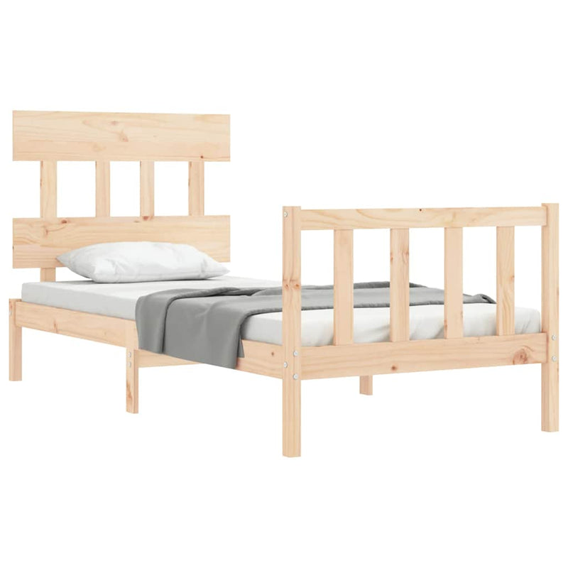 Bed Frame without Mattress 90x190 cm Solid Wood Pine