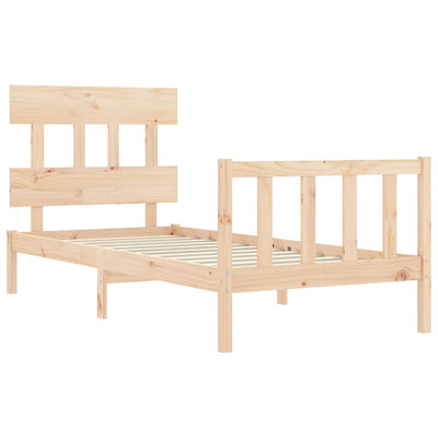 Bed Frame without Mattress 90x190 cm Solid Wood Pine