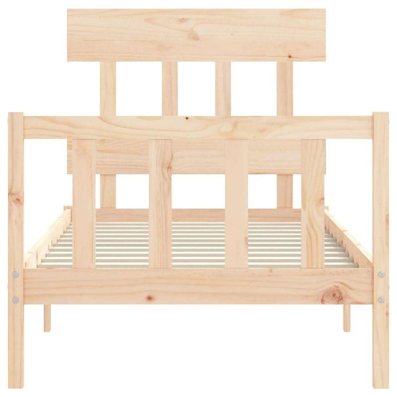 Bed Frame without Mattress 90x190 cm Solid Wood Pine