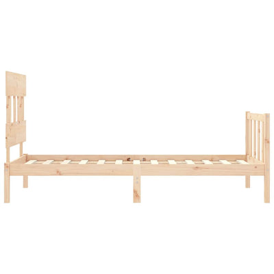 Bed Frame without Mattress 90x190 cm Solid Wood Pine