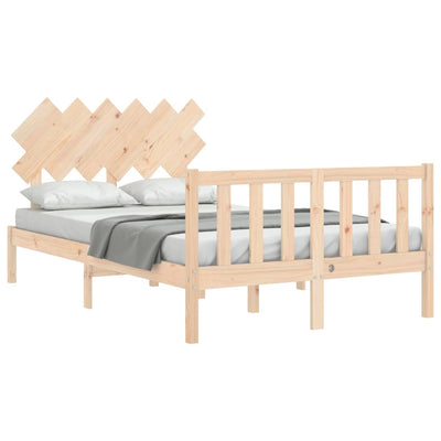 Bed Frame without Mattress 135x190 cm Solid Wood Pine